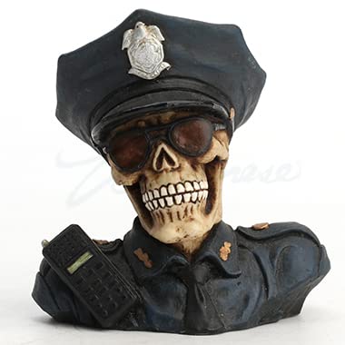 Busto de Resina Esqueleto Policía 2.38 Pulgadas miniatura 4