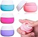 Travel Containers Sets, AMMAX Silicone Cream Jars for toiletries, TSA Approved Travel Size Containers with Hard Sealed Lids for Face Hand Body Cream 20ml (4 Pieces)