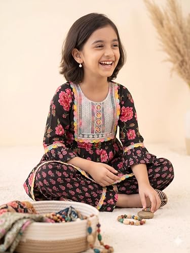 Image of Arshia Fashions Girls Ethnic Wear Kurti and Dhoti Pant Set