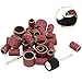 10Pcs Sanding Ring With Rod Abrasive Rotary Tool Kit Sanding Drum Grinding Head Self Expanding Rubber Pad For Derusting Grinding,12.7mm