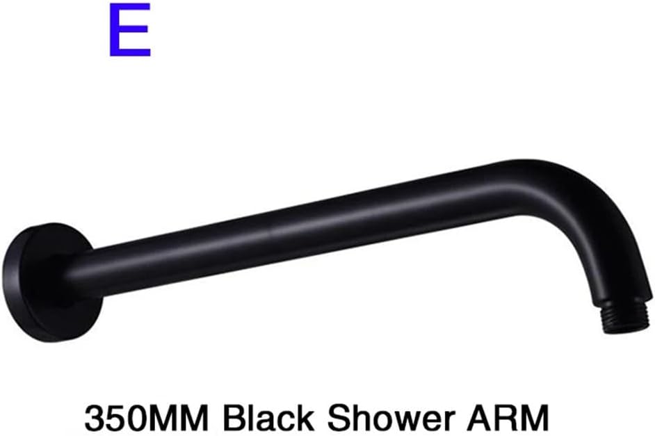Black Round&Square Shower Arm Wall&Ceiling Mount Shower Holder Brass Folding Extension Telescopic Arm G1/2 Threaded