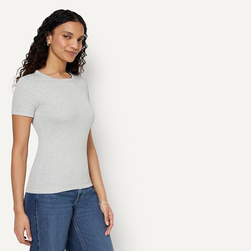 Image of Amazon Essentials Women's Slim-Fit Short-Sleeve Crewneck T-Shirt, Pack of 2