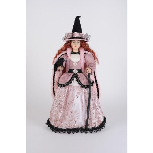 Sorcière rose Karen Didion polyrésine : statuette décoration automne originale