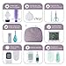 Imagen de Set de cuidado para bebé + termómetros accesorio + gotero nasal para bebé + termómetro interior + termómetro de baño para bebés + lima para uñas + neceser para bebé regalo de nacimiento