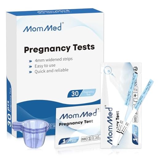 MOMMED Test de Embarazo (HCG30), Tiras de test embarazo con 30 vasos de orina para una detección temprana, resultados rápidos y precisos, test embarazo ultrasensibles para mujeres