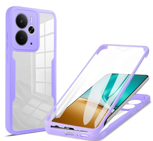 �P�[�X �Ή��@�� for Realme 14 5G / Neo7x / P3 �J�����ی�����X�N���[���v���e�N�^�[��d�\��2in1�X�}�z�J�o�[ Purple