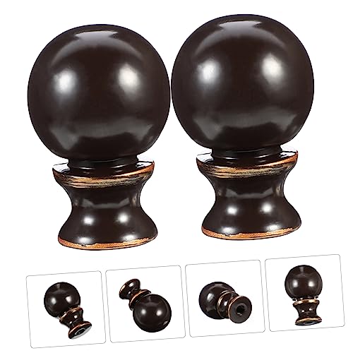 Image of Cow Horn Decorative Head Lamp Finial 2Pcs Unique Lamp Toppers for Table and Floor Lamps Zinc Alloy Screw Caps Easy Installation