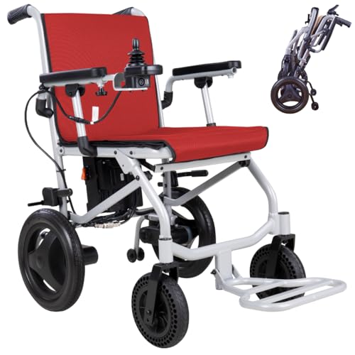 Rubicon DX04 - World Lightest (only 30lbs) Foldable Electric Wheelchair - Travel Size with Detachable Battery - Airline Approved - User Friendly - 10 mi Cruise Range (Model13)