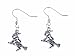 Miniblings Hexe auf Besen silber Ohrringe - Handmade Modeschmuck I Halloween Hexenbesen - Ohrhänger Ohrschmuck versilbert