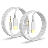 Aux to USB C, Aux Cord to USB C to 3.5mm Audio Headphone Jack Adapter [2 Pack,4FT], Hi-Fi DAC Dongle Aux Cord Compatible with iPhone 17/16/15 Pro Max,Samsung S25/S24/S23,iPad Pro, Pixel, Car Stereo