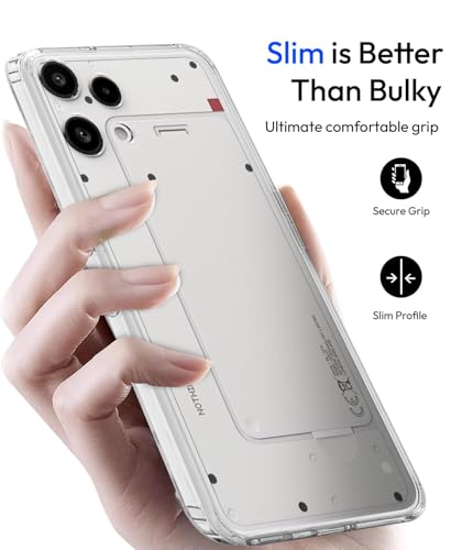 Image of KAPAVER Essential Back Cover Case Compatible with Nothing Phone 3a Lite - Clear (PC+TPU) (Nothing Phone 3a Lite - Clear)