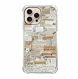 malegaon Old Newspaper Collage Case for iPhone 16 Pro Max,Aesthetic Vintage Retro Pattern,Soft TPU Full Cover Case for iPhone 16 Pro Max