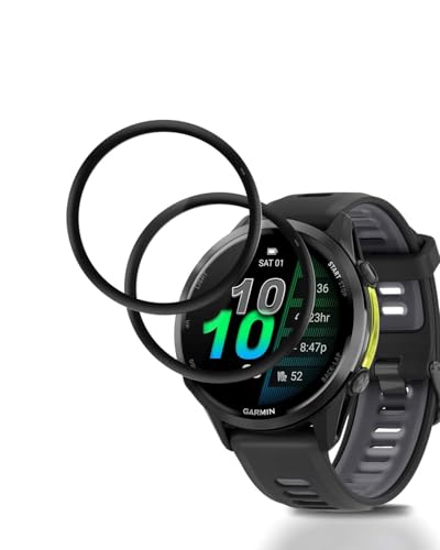 2 Pack Screen Protector for Garmin Forerunner 970, 3D Full Screen Coverage Protective Film for Garmin Forerunner 970 Smart Watch, HD Clarity,Anti-Scratch, Bubble Free