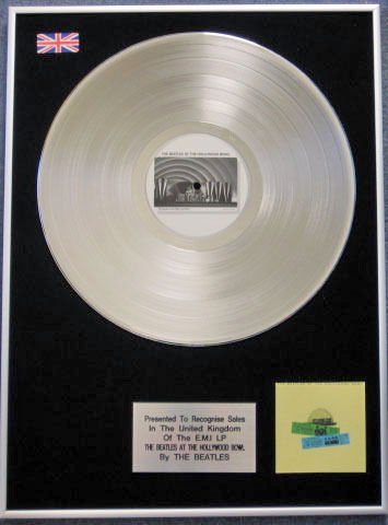 The Beatles – LP platine Disques – The Hollywood Bowl - Les Beatles, Paul McCartney, John Lennon, RIngo Starr, George Harrison The Beatles – LP platine Disques – The Hollywood Bowl