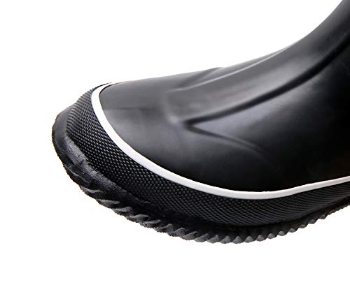 Image of WTW Womens Mid Calf Rain Boots - Waterproof Insulated Neoprene Rubber Boots Mud Outdoor Hunting Garden Boots