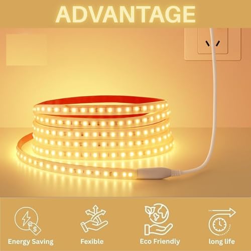 Image of Errol 5M 2835 LED Strip Light 120 LEDs /m Ceiling Decor Rope Light,Warmwhite