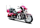 Fertigmodell zum Sammeln: Die FLHTK Electra Glide Ultra Limited mit roter Lackierung und Chrom-Optik lässt sich direkt ins Regal stellen