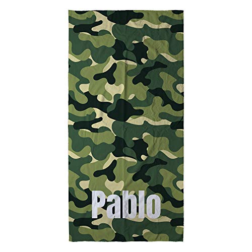 LolaPix Strand Badetuch personalisiert. Personalisiert Strandtuch. Strand Badetuch mit Namen. Personalisierte Handtuch. Personalisierte Geschenke. Verschiedene Designs und Größen. Tarnung