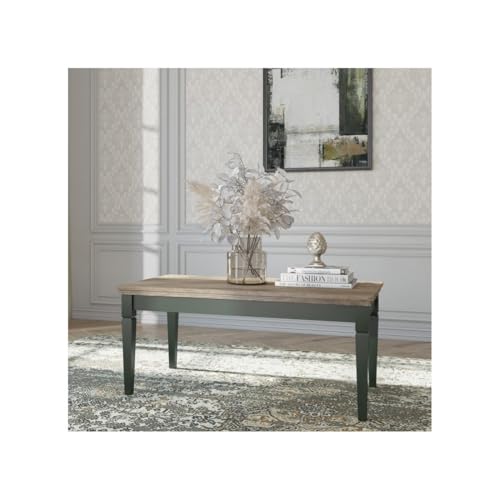 Tavolino Basso Rettangolare Collezione Assia. Colori Verde E Rovere. - 2