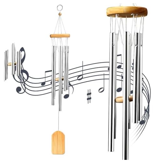 nuosen - Campanilla de viento, campanas musicales, péndulo de madera para jardín al aire libre y decoración del hogar, regalo