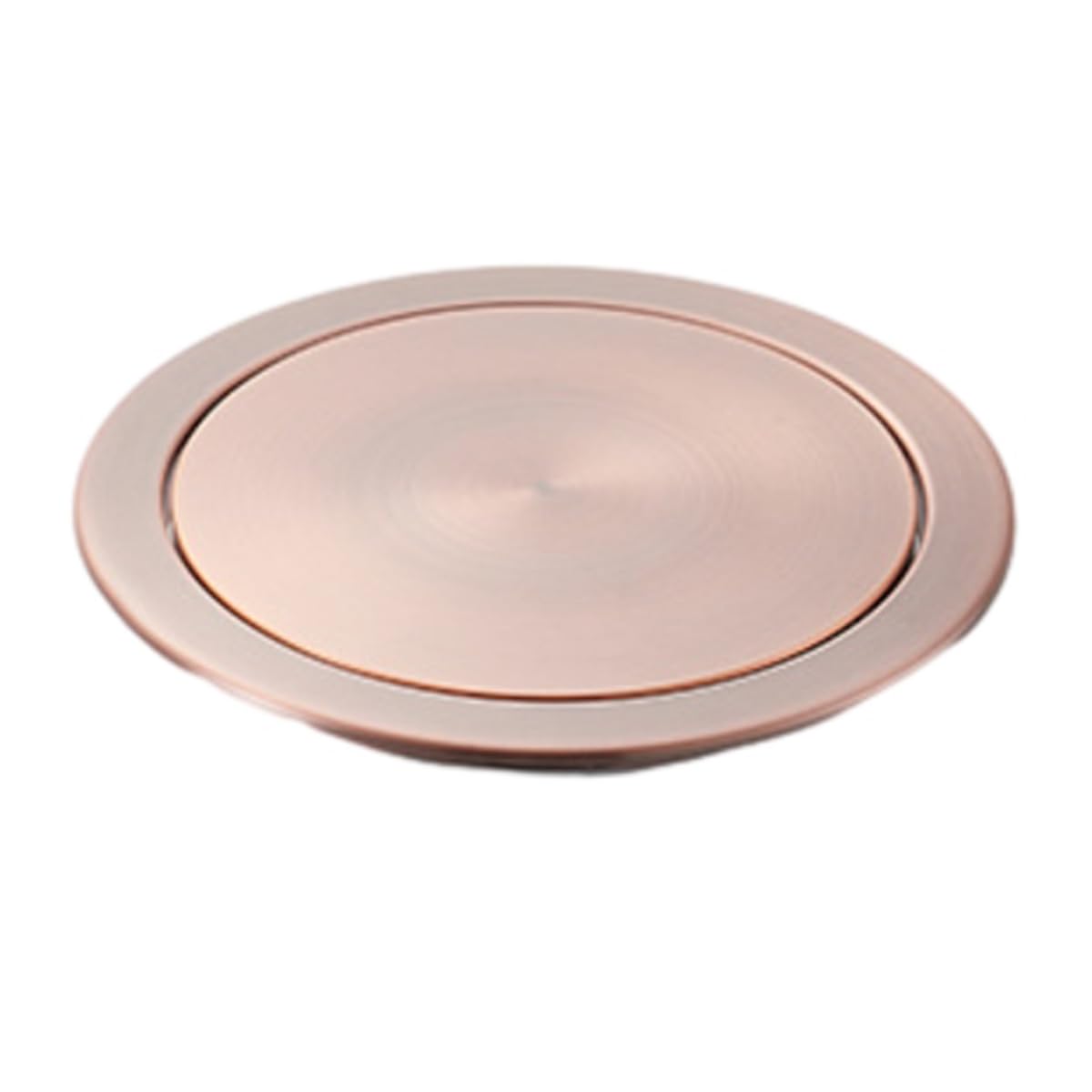 Recessed bin lids, Stainless Steel Garbage Flap Lid Trash Bin Can Round Recessed Counter Top for Kitchen(Brass)