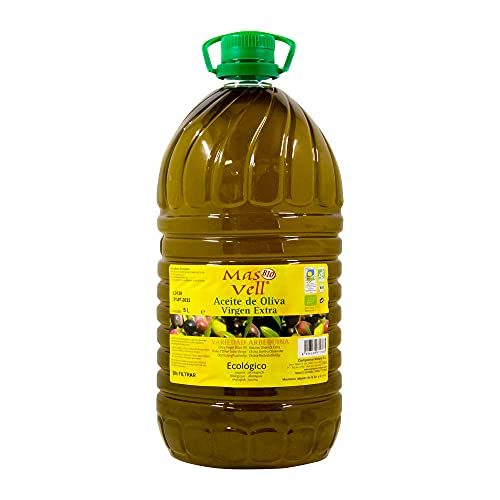 Campomar Nature - Aceite de Oliva Virgen Extra Ecológico Variedad Arbequina (Sin Filtrar) - Garrafa 5L
