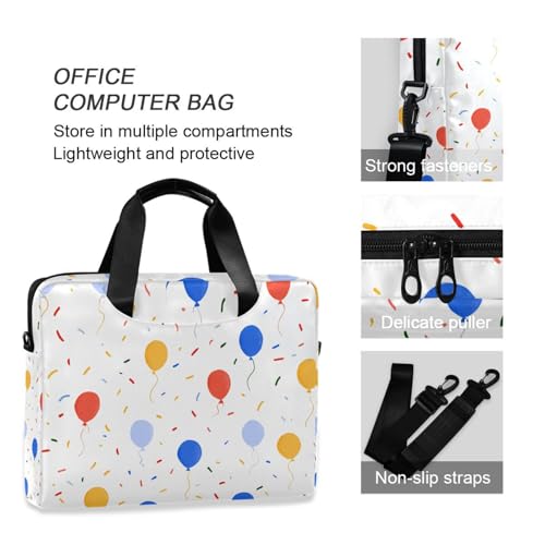 Bolso maletín para portátil ALAZA con estampado confeti y correa miniatura 6
