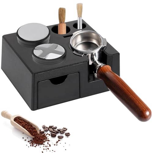 Espresso-Abklopfbehälter, Espresso-Kaffee-Organizer-Box, passend zur Aufbewahrung von 51, 54, 58 mm Espresso-Stampfer,Siebträger und Puck-Sieb-Zubehör,abnehmbarer Abklopfbehälter für Barista-Zubehör Espresso-Abklopfbehälter, Espresso-Kaffee-Organizer-Box, passend zur Aufbewahrung von 51, 54, 58 mm Espresso-Stampfer,Siebträger und Puck-Sieb-Zubehör,abnehmbarer Abklopfbehälter für Barista-Zubehör