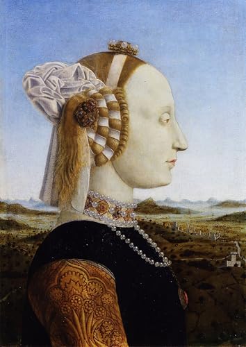 Toile Piero Della Francesca portraits d'Urbino affiche décoration de bureau 60x90cm