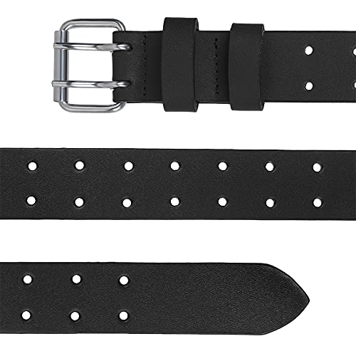 PBF Double Prong Leather Work Belts for Men | 38mm Wide | Heavy Duty | Real Leather Belt3