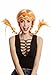 Produktbild WIG ME UP - DDH-T8175-PC21 Perücke Damenperücke Karneval Halloween Freche Göre Lolita steife geflochtene Zöpfe orange Pony