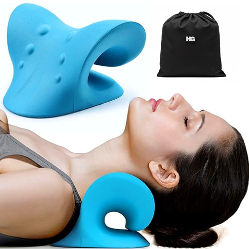 Image of Neck Relaxer Support Stretcher for Pain Relief Cervical Traction Device Shoulder Relaxer for Tmj Pain Relief, Cervical Spine Alignment, Chiropractic Neck Rest Pillow for Spine Alignment