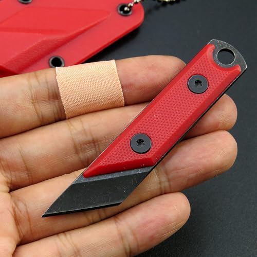 Ccanku C1146 Fixed Blade Knife,440C Blade G10 Handle EDC Tool Knife for Outdoor, Camping, Hiking, Fishing with kydex Sheath (Red)