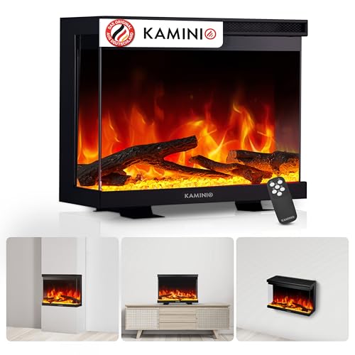 KAMINIO Elektrokamin LEA - Elektrischer 3-in-1 Kamin mit Panoramaview,...