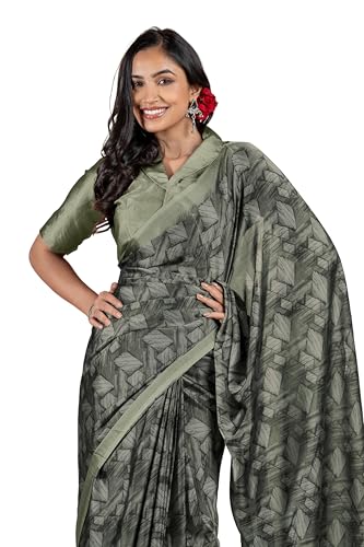 Image of MIRCHI FASHION Women Saree Floral Printed Chiffon | Breathable Lightweight Summer Sari for Office and Daily Use with Unstitched Blouse (Available in 20 Styles)