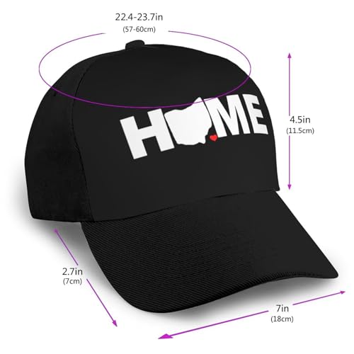 Home of Ohio State Bonnets Curved Brim Mesh Baseball Cap Casual Sun Hat Unisex2