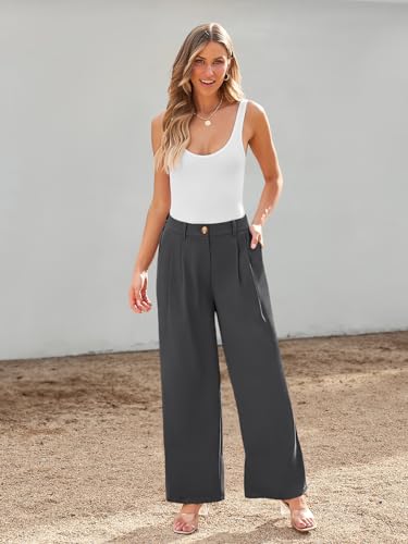 Image of LILLUSORY Womens Wide Leg Dress Work Flowy Pants Business Casual Outfits | 2026 Trousers, Dressy Slacks, High Waisted Palazzo, Professional Office Interview Clothes, Travel Wear
