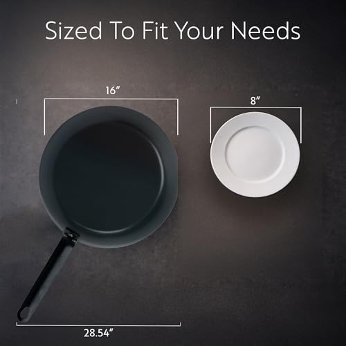 Restaurantware Carbon Steel Fry Pan 6 Count 16 Inch Durable Nonstick Fry Pan, Black Skillets With Triple-Riveted Handle, Steel, Black, Versatile Cooking For Induction And Oven-Friendly Uses by Restaurantware - Image 2