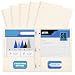 White Paper 2 Pocket Folders with Prongs, 50 Pack, by Better Office Products, Matte Texture, Letter Size Paper Folders, 50 Pack, with 3 Metal Prong Fastener Clips, White