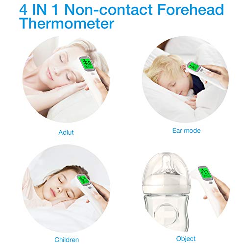 Wellue Touchless Baby Thermometer, Infrared Forehead And Ear Thermometer, Medical Temporal Thermometer For Adults, Kids, Babies, Large Lcd Screen, Memory Recall And Fever Alarm #TOP1