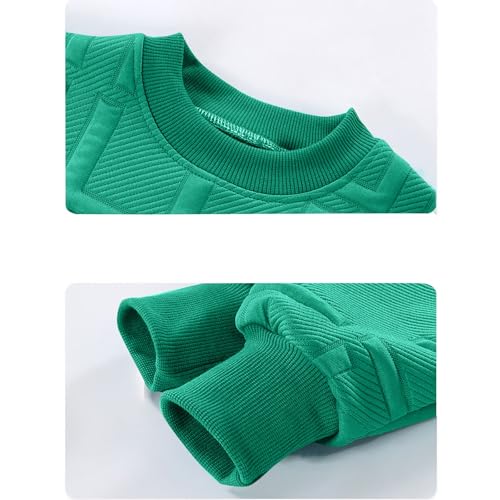 Toddler Ribbed Pullover Tops Pants Sets 2pc Cute Crew Neck Thick Sweater Joggers Sweatpants Outfits for Baby Boys4