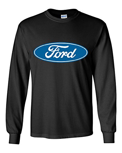 Licensed Ford Logo Long Sleeve T-Shirt Truck Mustang F150 Muscle Car Black L