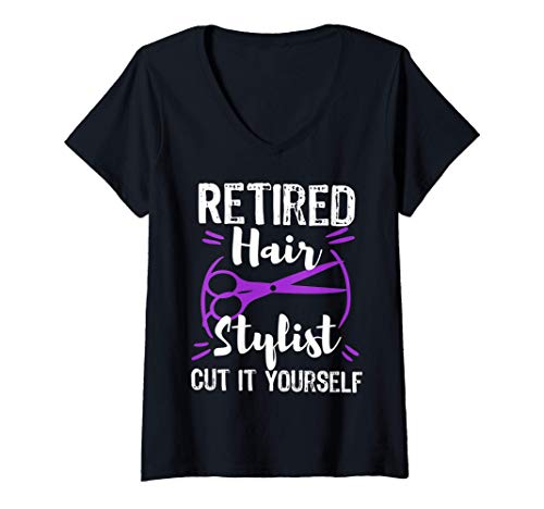 Womens Retired Hair Stylist Hairdresser Retirement...