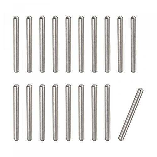 sourcing map 20Stk. 1,5x15mm Passstifte 304 Edelstahl Rundkopf Flachbefestigungselemente