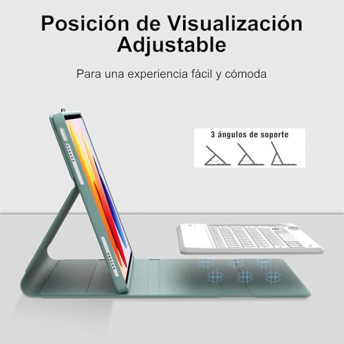 Teclado para Redmi Pad 2 Pro 12.1" 2025 Funda de Protección Integral con Teclado Español Ñ 4