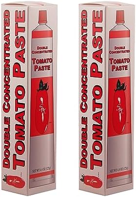 SMT San Merican Tomato Double Concentrated Tomato Paste, Imported from Italy, 4.4 oz (Pack of 2)
