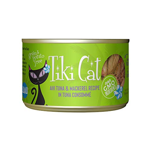Image of Tiki Cat Luau Wet Cat Food, Ahi Tuna & Mackerel, 6 oz. Cans (8 Count)