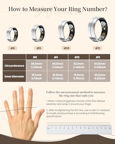 Fvtga Smart Health Ring for Women & Men, Fitness Tracker with Heart Rate, Blood Oxygen & Sleep Monitoring, IP68 Waterpro - Additional View