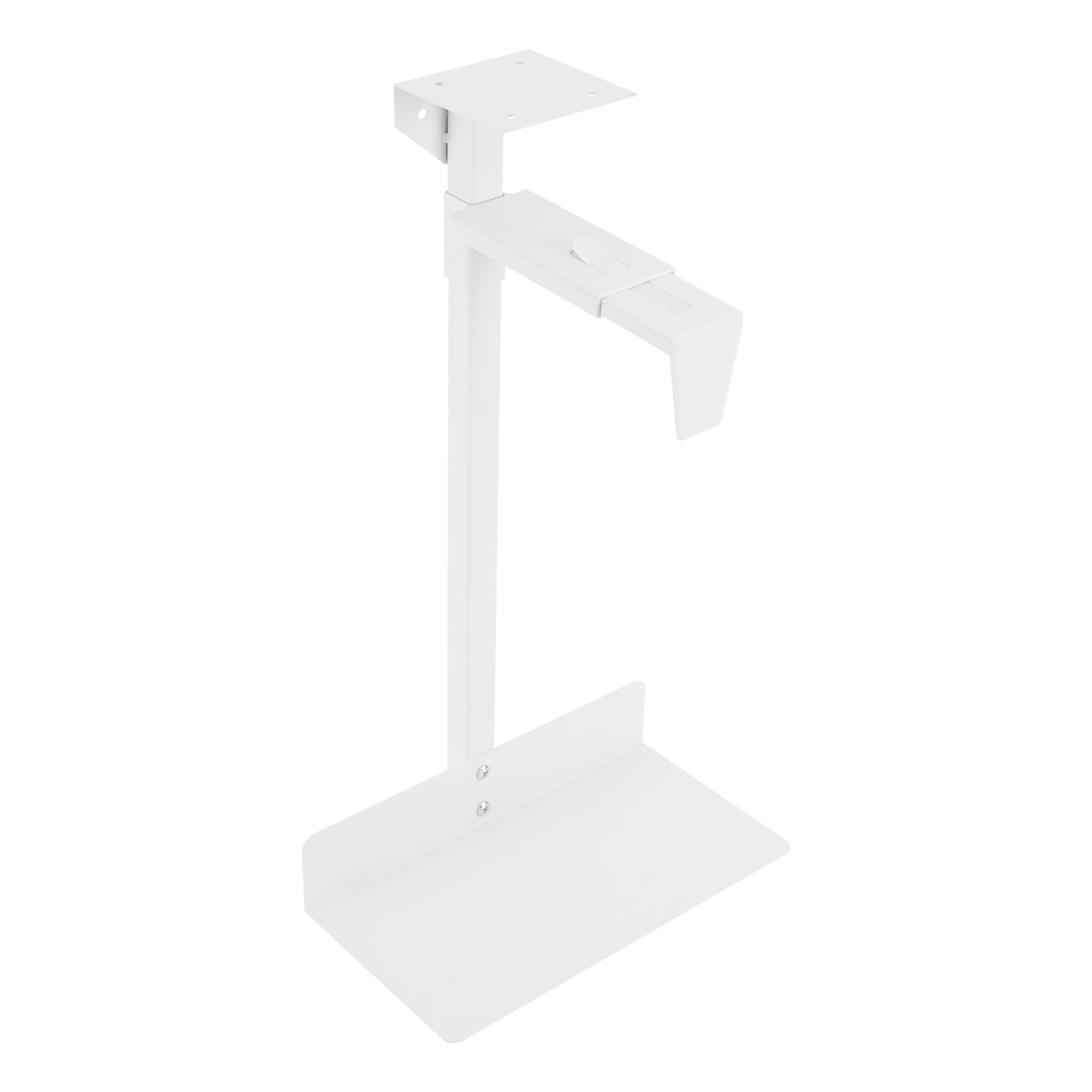 Soporte para PC, soporte de pared para PC, ajustable, soporte para PC bajo escritorio hasta 30 kg, color blanco