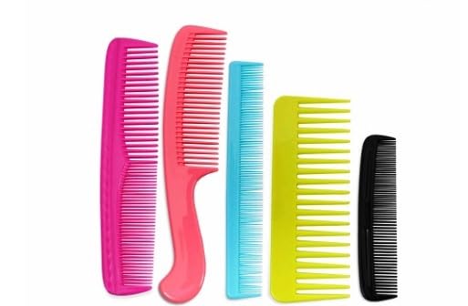 Zodiac Combs Hair Comb Set, Multicolour, Pack of 5, Made in India-picture-36